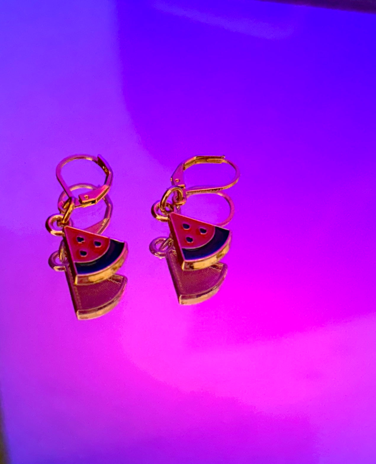 Watermelon dangle earrings